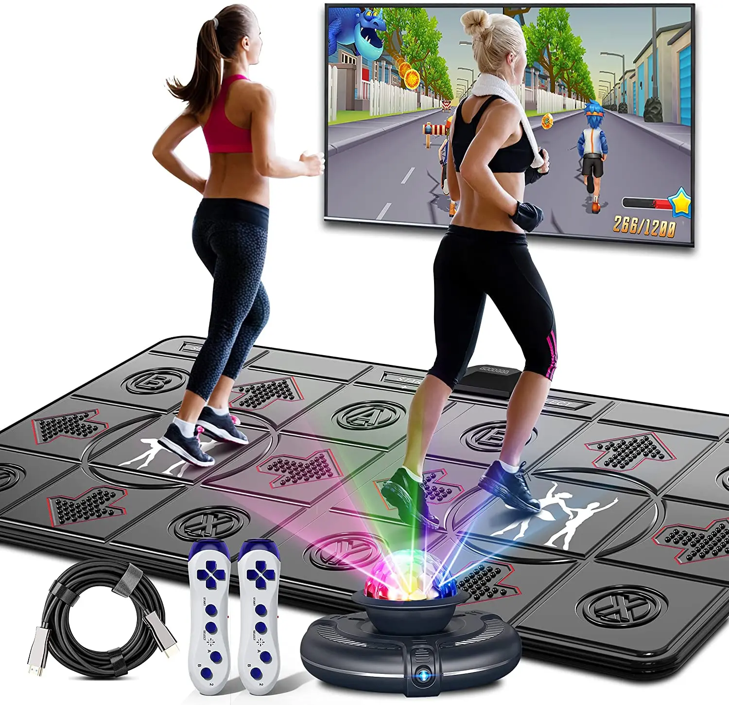 Yoga Fitness Tva - Wireless Double Dance Mat for TV