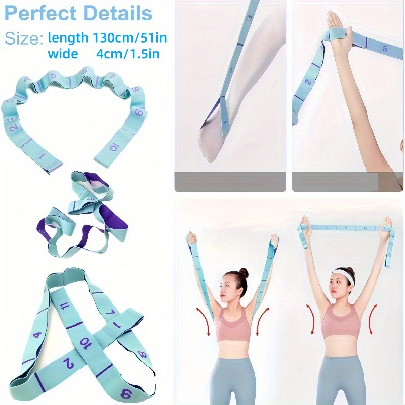 Yoga Fitness Stretching Strap - Yoga Digital Stretch Strap Open Shoulder