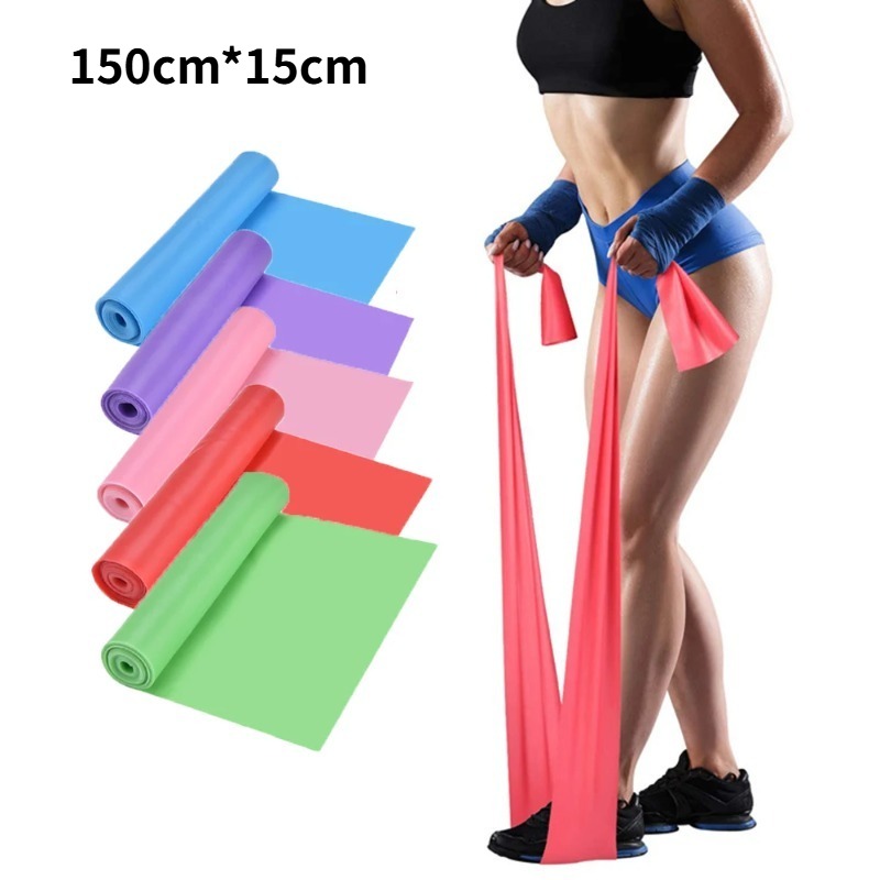 Natural Latex Resistance Bands - Yoga Fitness Stretching Strap ulasan dan harga