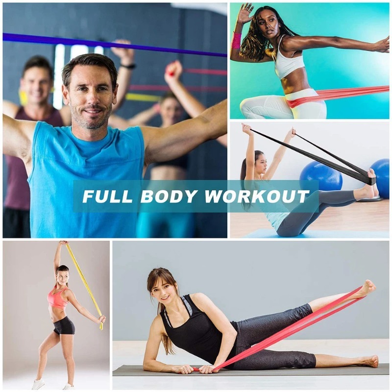 Natural Latex Resistance Bands - Yoga Fitness Stretching Strap ulasan dan harga