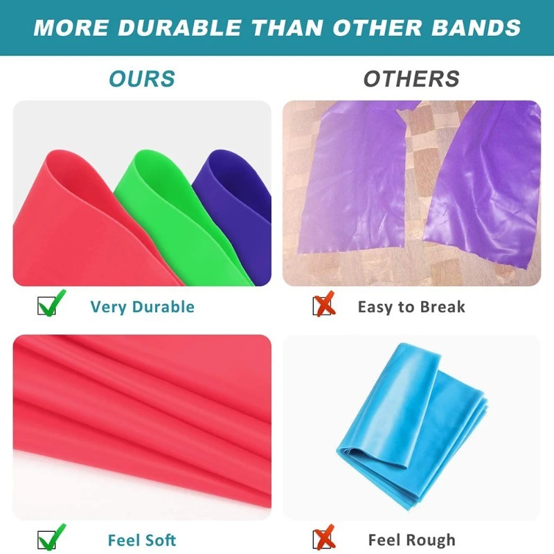 Natural Latex Resistance Bands - Yoga Fitness Stretching Strap ulasan dan harga