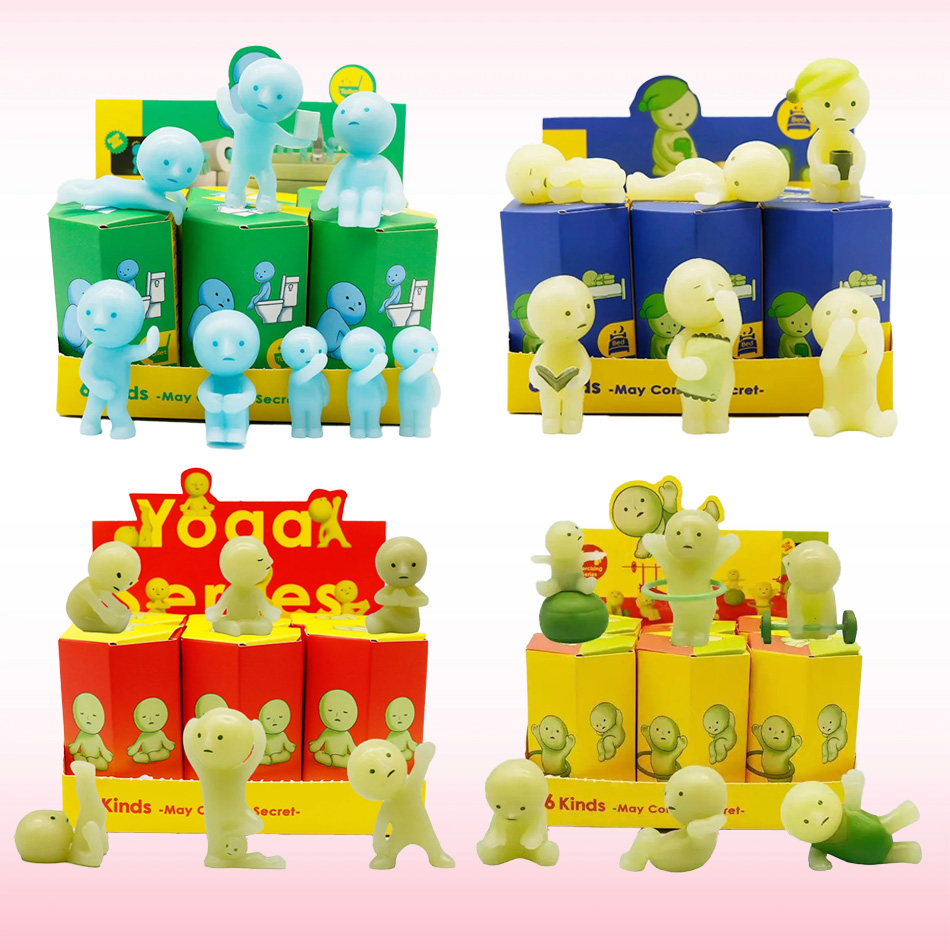 Glow In The Dark Mini Figure S - Yoga Fitness Tva ulasan dan harga