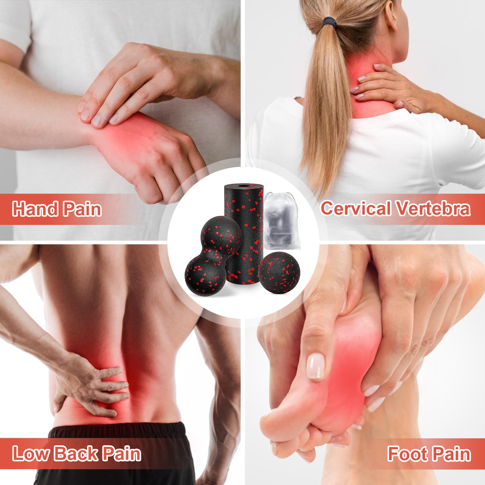 Hollow Yoga Roller Massage Pea - Yoga Fitness Wheel ulasan dan harga