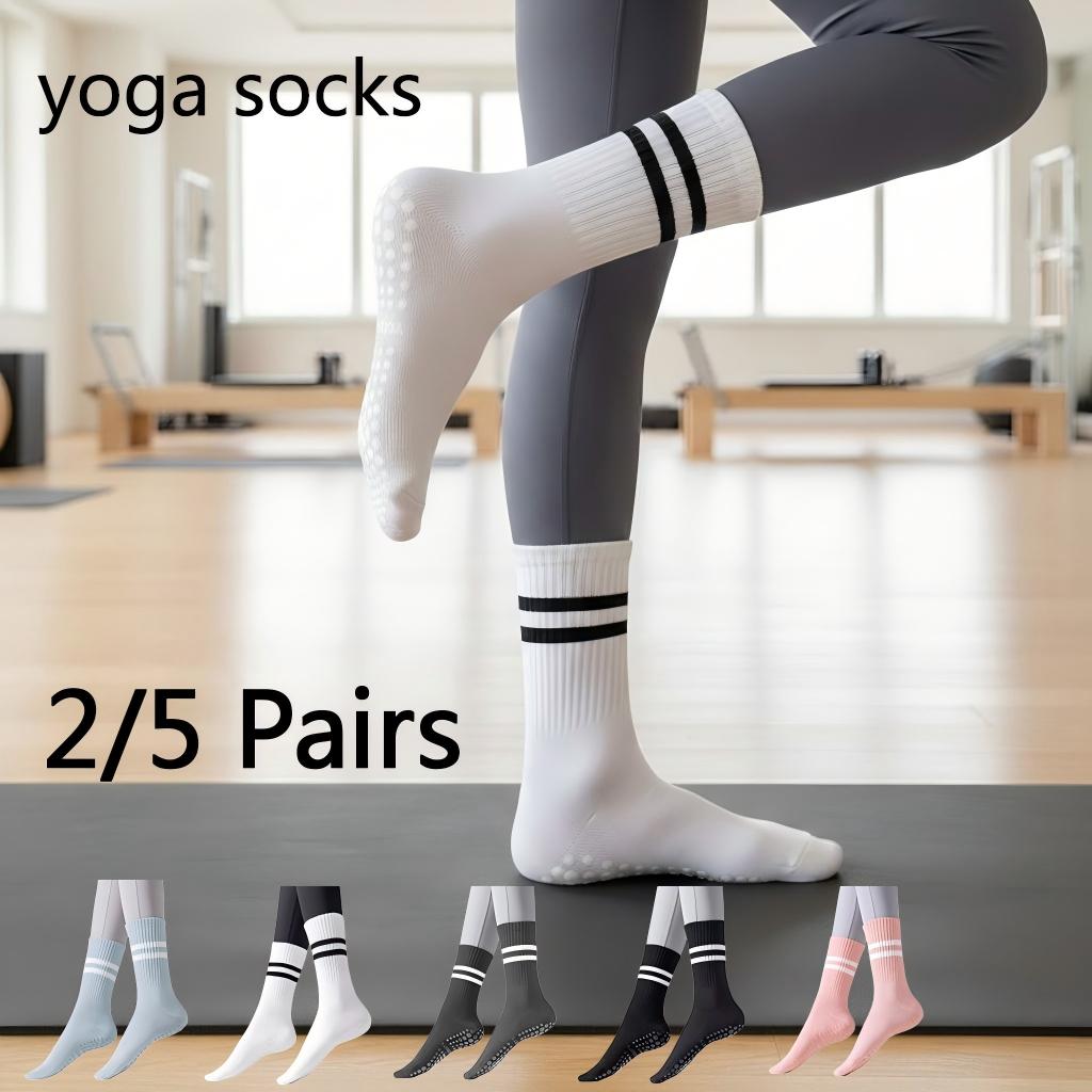 Women Non Slip Yoga Socks, Gri - Yoga Fitness Dance ulasan dan harga