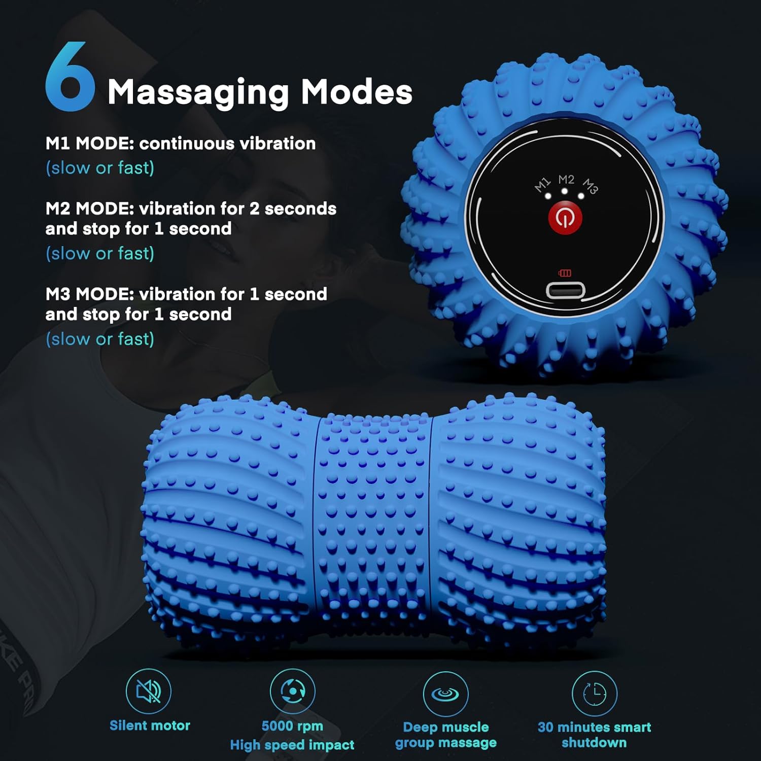 2 in 1 Vibrating Peanut Massag - Yoga Fitness Wheel ulasan dan harga