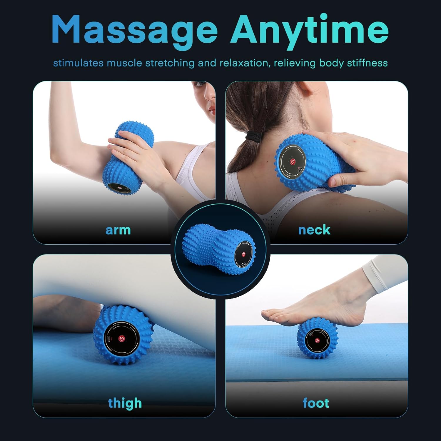 2 in 1 Vibrating Peanut Massag - Yoga Fitness Wheel ulasan dan harga