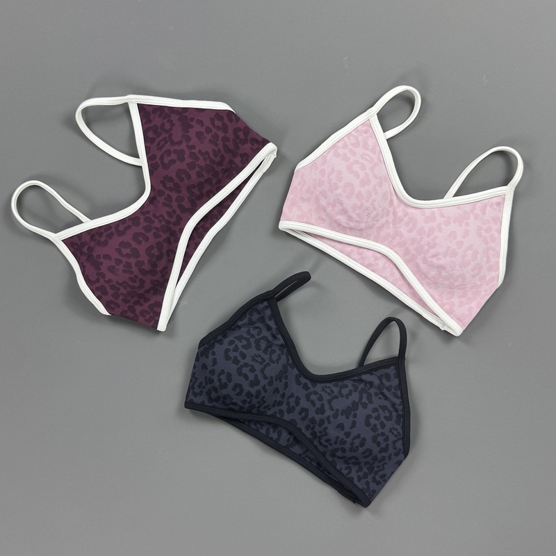 Sports Bra Women Leopard Print - Yoga Fitness Stretching Strap ulasan dan harga