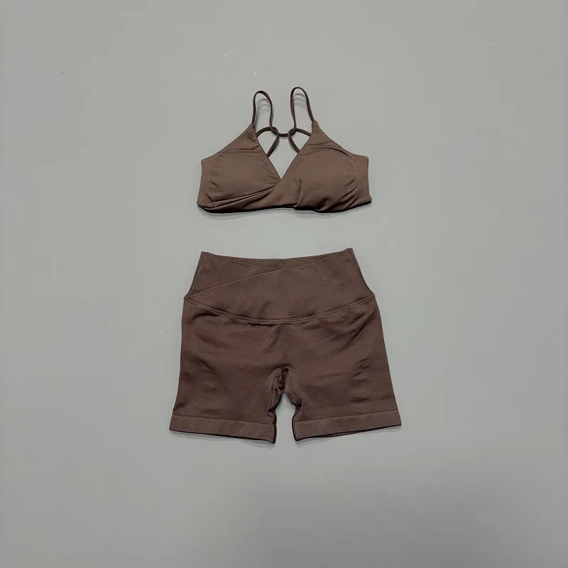 2 Pieces Workout Set Women Sur - Yoga Fitness Stretching Strap ulasan dan harga