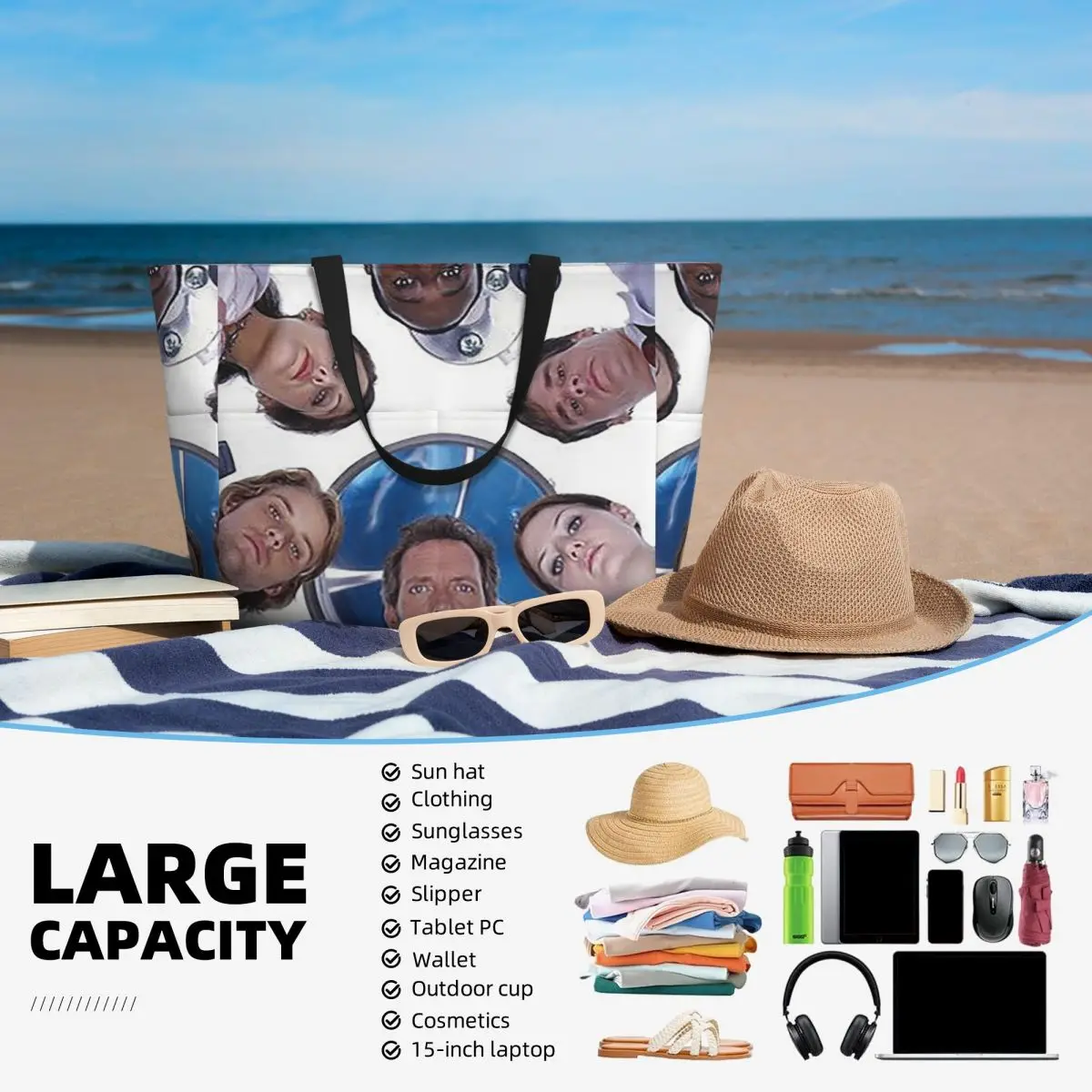 House MD TV Show Beach Tote Ba - Yoga Fitness Tva ulasan dan harga