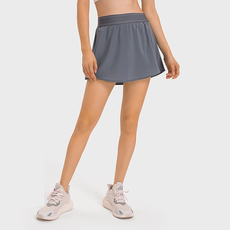 Women 2 In 1 Sport Tennis Skir - Yoga Fitness Dress ulasan dan harga