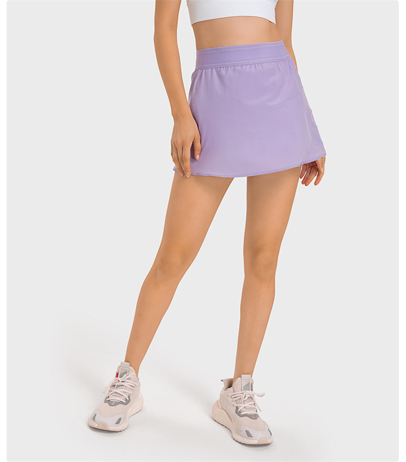 Women 2 In 1 Sport Tennis Skir - Yoga Fitness Dress ulasan dan harga