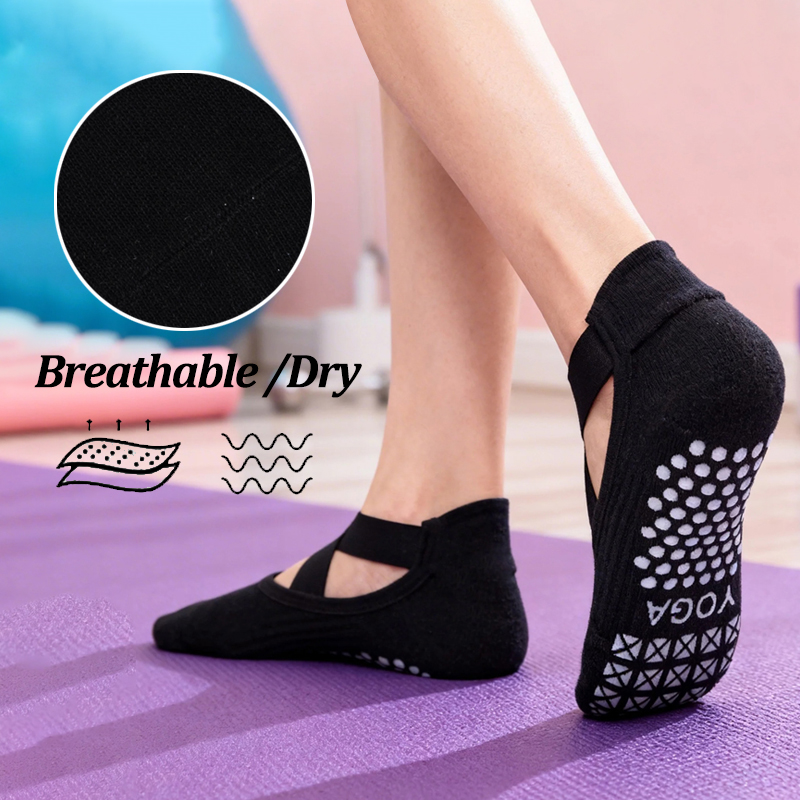 Women Non-Slip Yoga Socks Sili - Yoga Fitness Dance ulasan dan harga