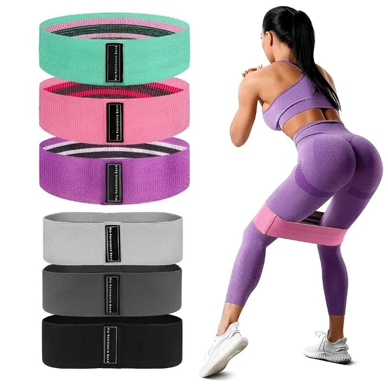 3Pcs Fabric Resistance Hip Boo - Yoga Fitness Stretching Strap ulasan dan harga