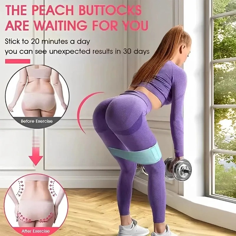 3Pcs Fabric Resistance Hip Boo - Yoga Fitness Stretching Strap ulasan dan harga