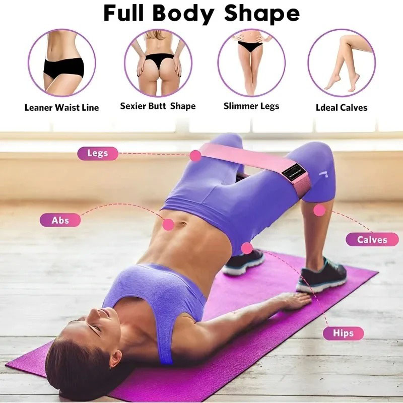 3Pcs Fabric Resistance Hip Boo - Yoga Fitness Stretching Strap ulasan dan harga
