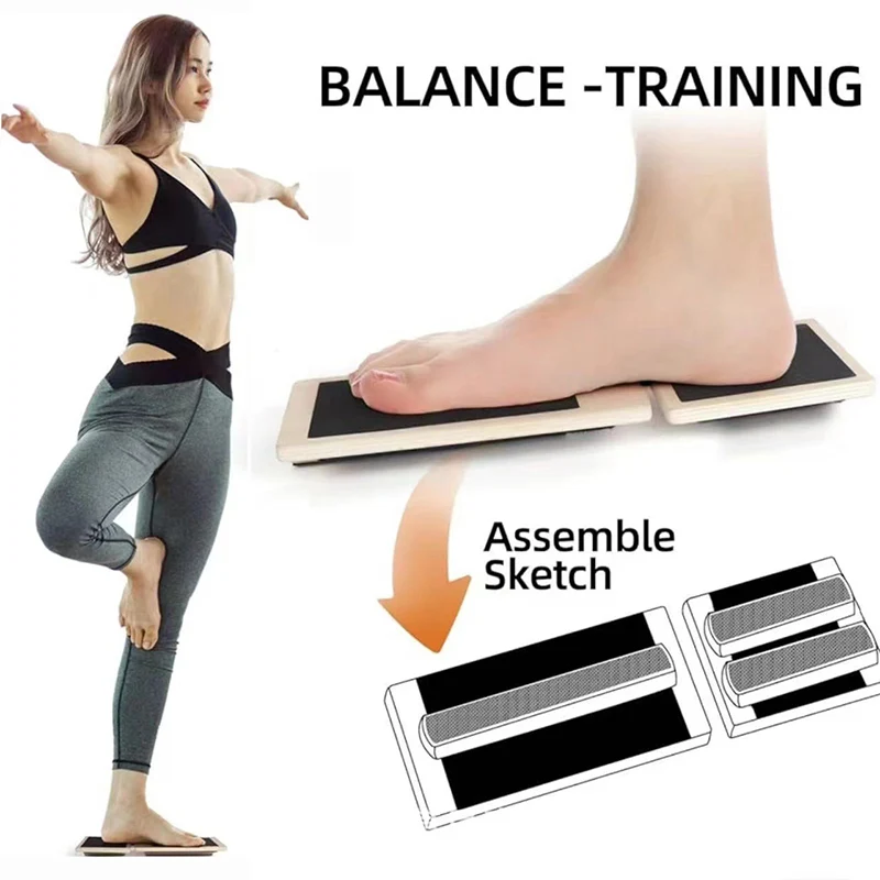 Wooden Single Foot Trainer Bal - Balance Board Fitness ulasan dan harga