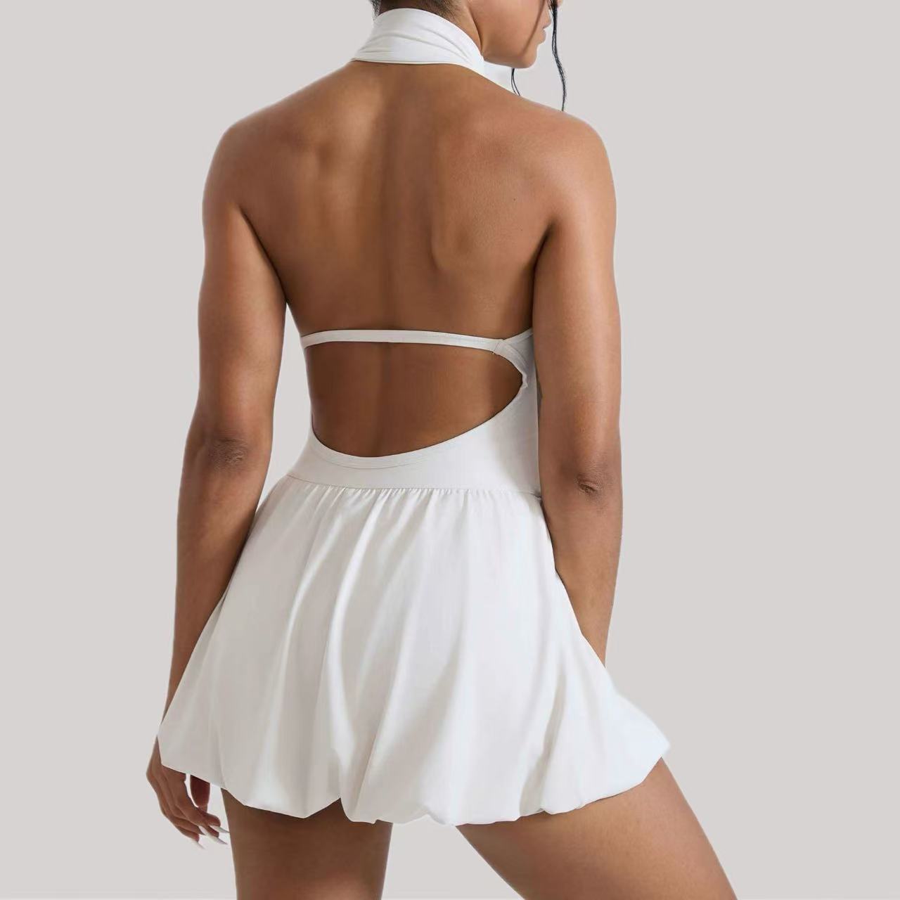 Ningyu High Neck Golf Tennis D - Yoga Fitness Dress ulasan dan harga
