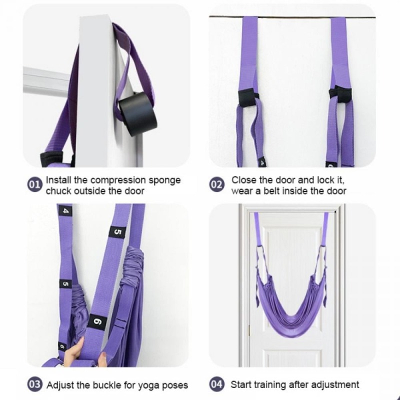 Adjustable Aerial Yoga Hammock - Yoga Fitness Stretching Strap ulasan dan harga