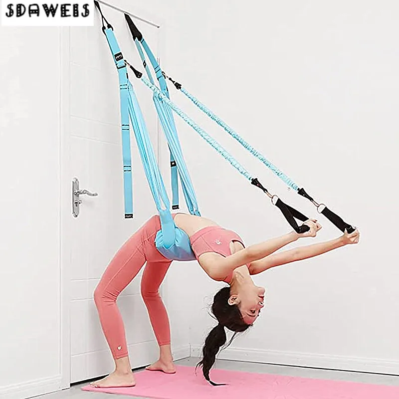 Adjustable Aerial Yoga Strap E - Yoga Fitness Stretching Strap ulasan dan harga